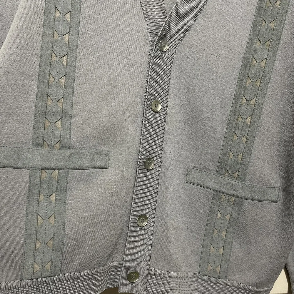 Vtg St. Croix Harveys Mens Button Front Cardigan Size M Zephyr Wool‎ Grandpacore